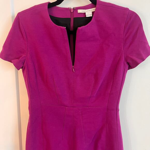 Diane Von Furstenberg Agatha Front Zip Sheath Dress Size 4 - Picture 4 of 11